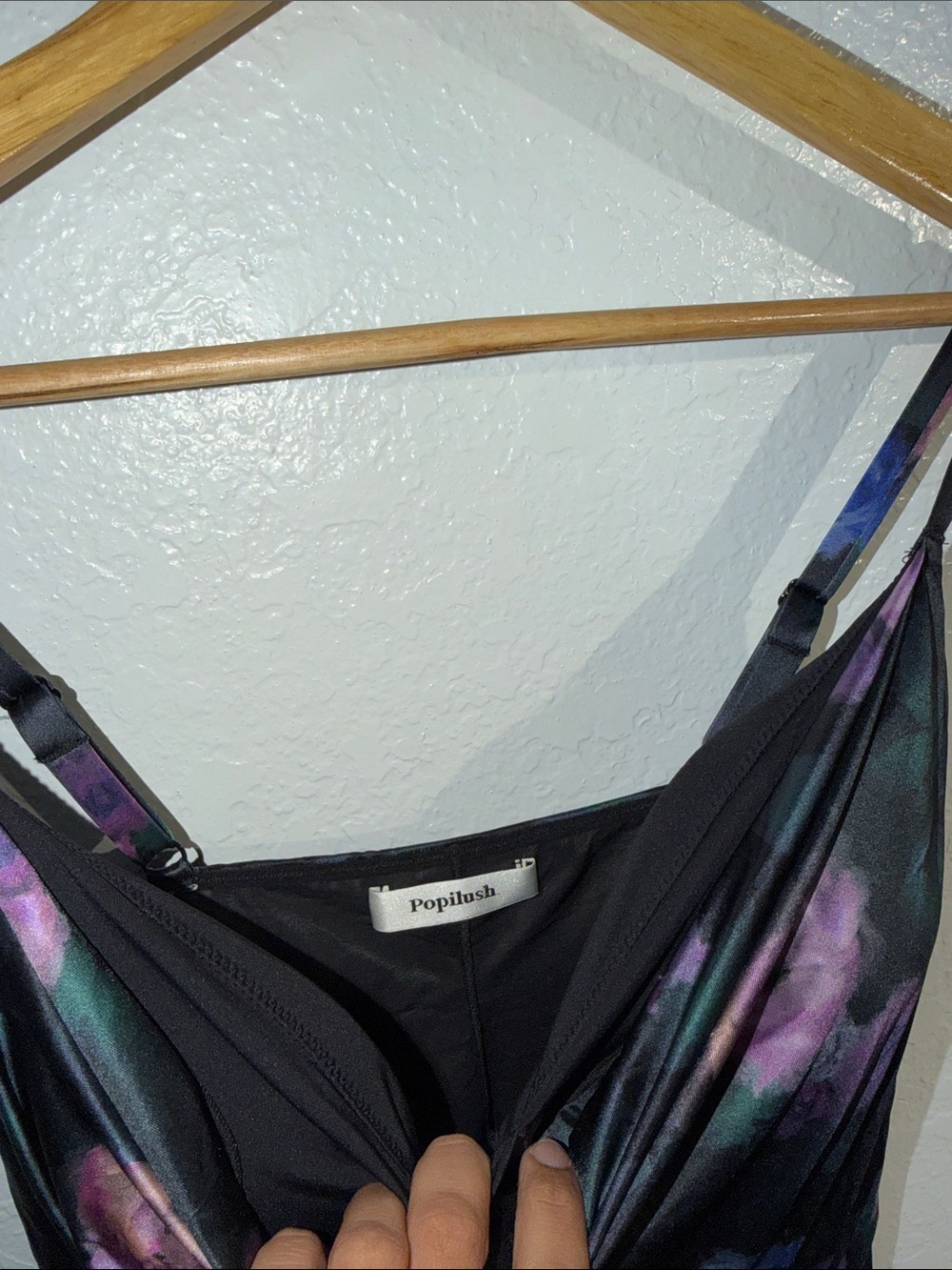 NWOT Popilush Shapewear Strappy Cowl Neck Tummy Control Flare Dress - Picture 6 of 8